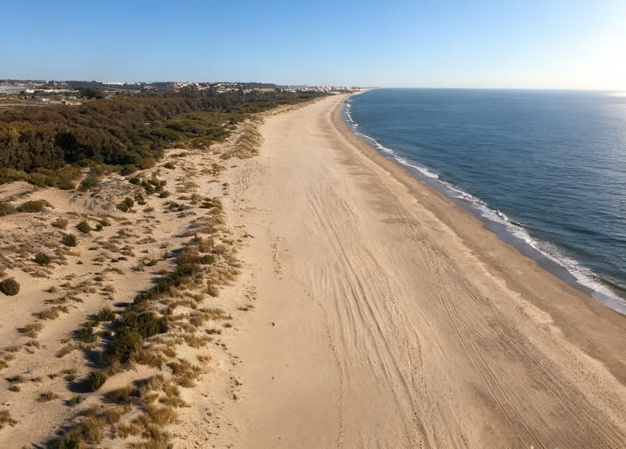 Vista aérea de la playa de La Redondela